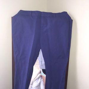Royal blue mid rise work pant
